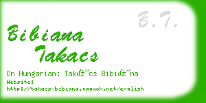 bibiana takacs business card